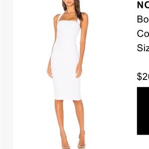 Nookie boulevard halter midi dress white